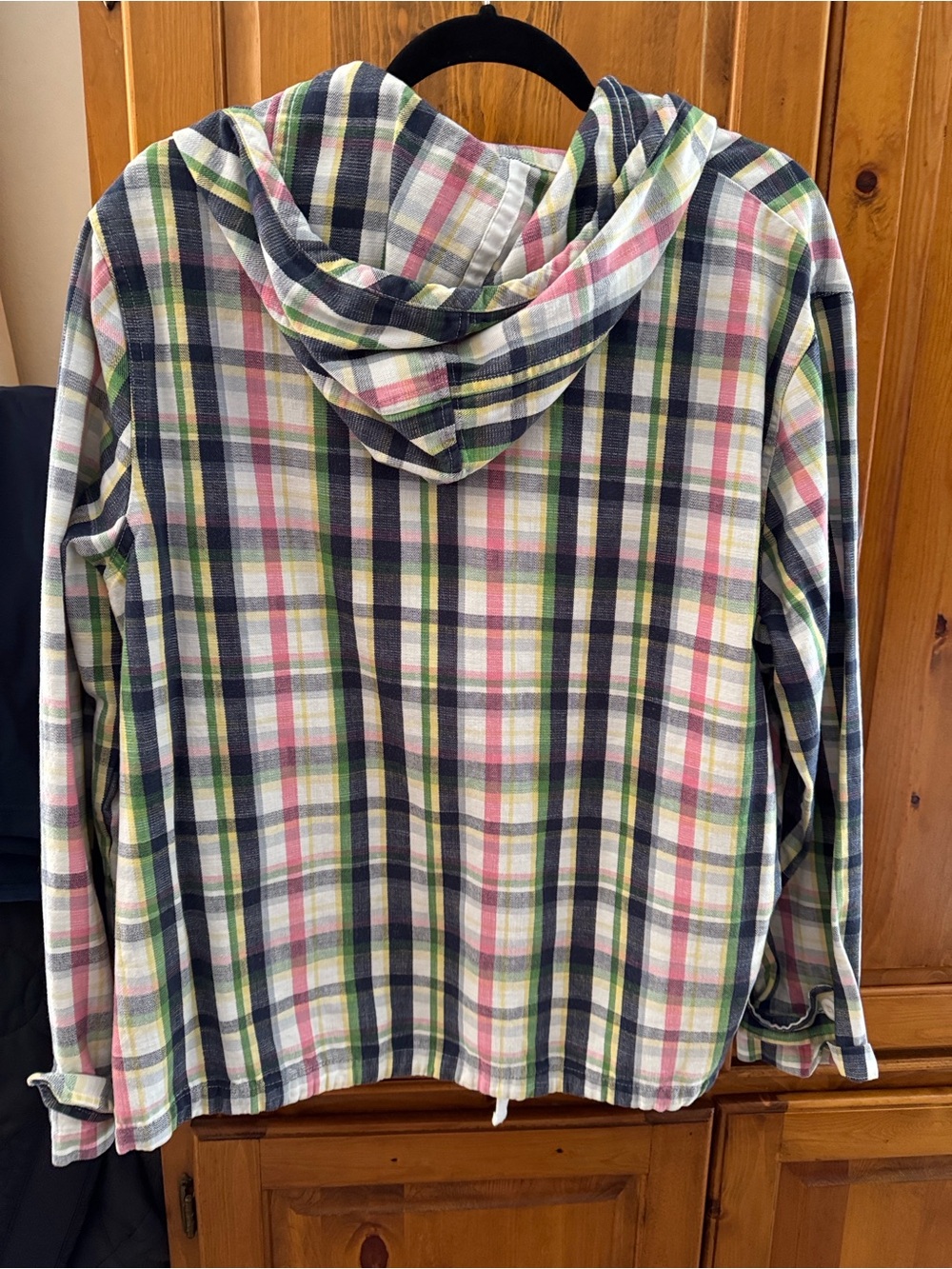 Merona Pastel Plaid Hooded Button Shirt Jacket - Picture 2 of 9